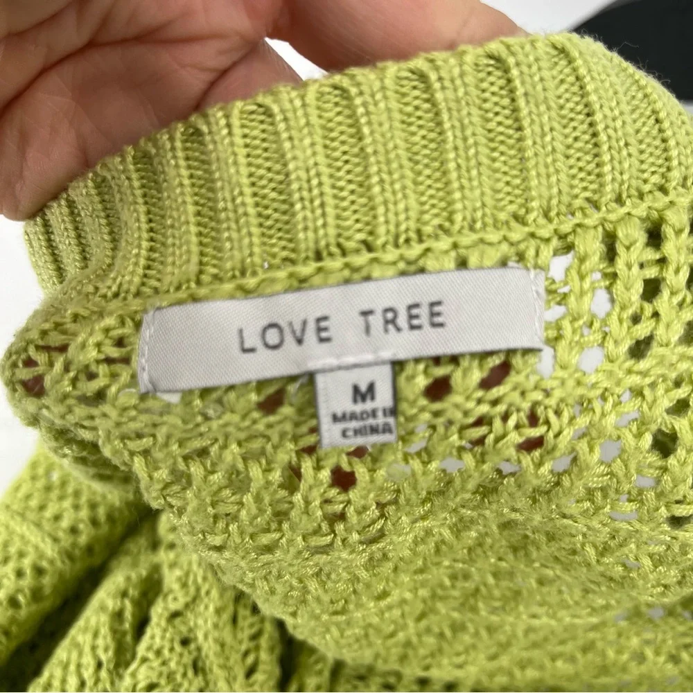 Love‎ Tree Lime Cardigan Sweater